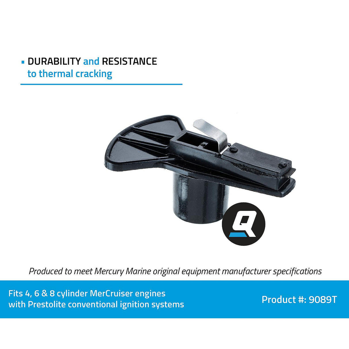 Mercury Mercruiser - Rotor - Fits Ford & GM 4, 6 & 8 Cylinder Engines with Prestolite Conventional Ignition - 392-9089T