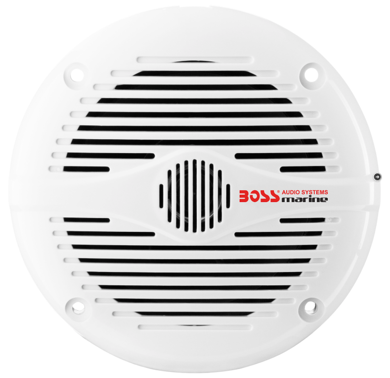 Boss Audio - MR50W 5.25" Round Marine Speakers - Pair - White - MR50W