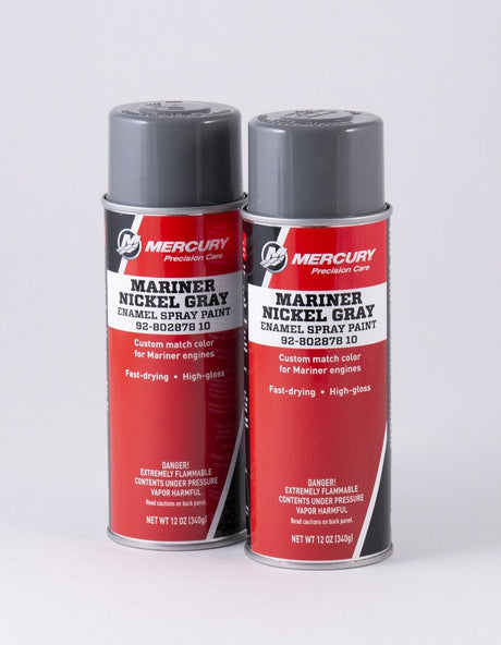 Mercury Outboard Engine Paint - Mariner Nickel Gray - 80287810 - 2 Pack