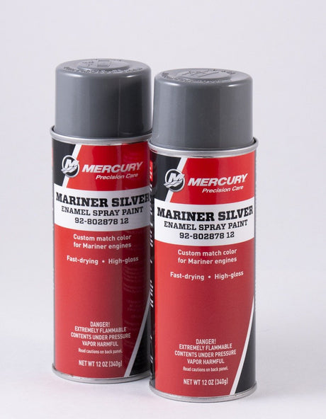 Mercury Outboard Engine Paint - Mariner Silver - 80287812 - 2 Pack