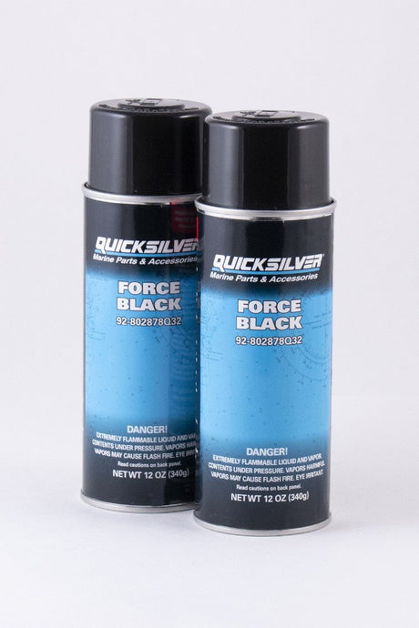 Mercury Quicksilver Outboard Engine Paint - Force Black - 802878Q32 - 2 Pack