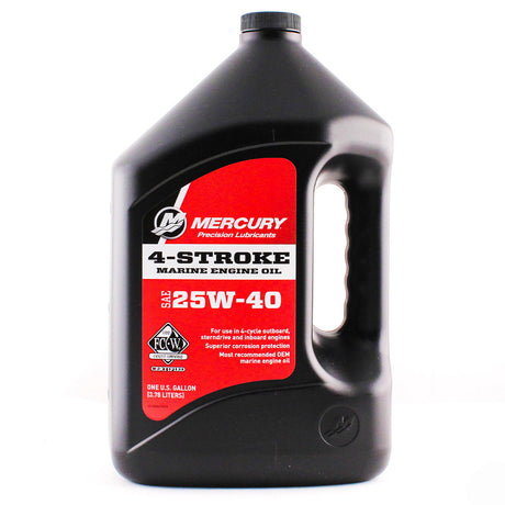 Mercury FC W 25W 40 Marine Engine Oil - Gallon - 92-8M0078628