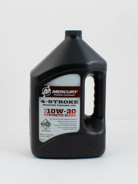 Mercury Synthetic Blend 4 Stroke 10W 30 Marine Engine Oil - Gallon - 92-8M0142151