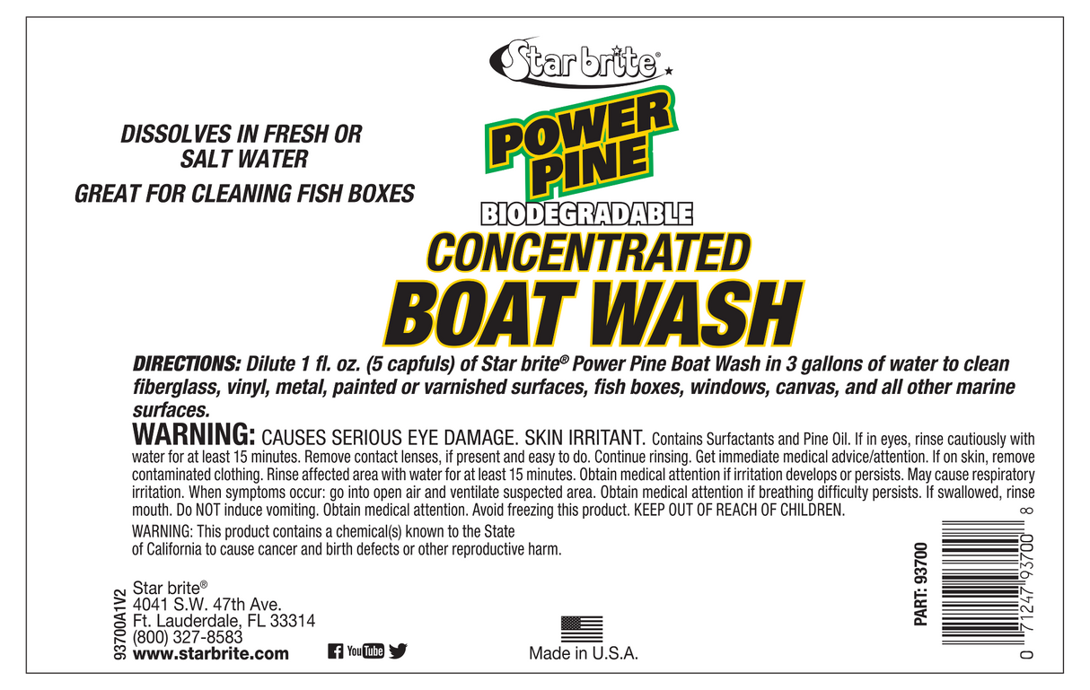 Starbrite - Power Pine Boat Wash - 1 Gallon - 93700