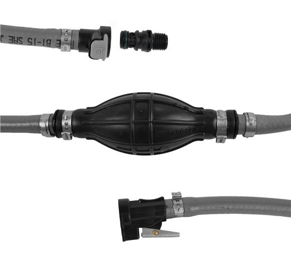 Attwood Marine - Fuel Line Hose Kit - w/ Fuel Demand Valve and Sprayless Connector - For Evinrude - 3/8" x 6' - 93806EUSD7