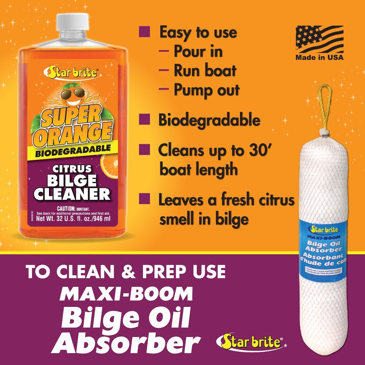 Starbrite - Super Orange Bilge Cleaner - 32 oz - 3-Pack - 94432