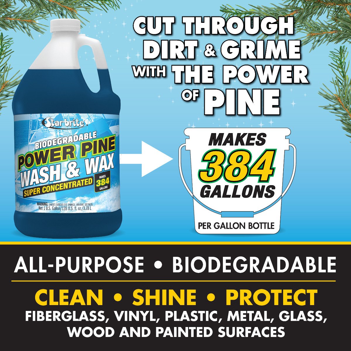 Starbrite - Power Pine Wash & Wax - 32 oz. - 94732