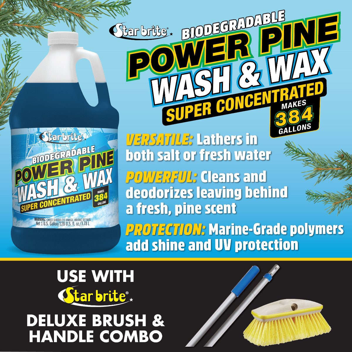 Starbrite - Power Pine Wash & Wax - 32 oz. - 94732