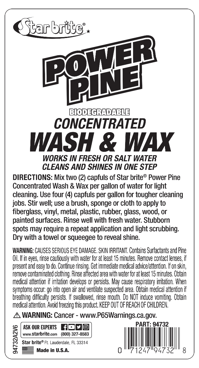 Starbrite - Power Pine Wash & Wax - 32 oz. - 94732