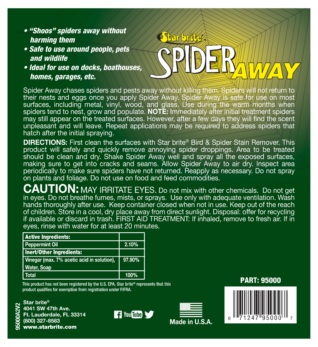 Starbrite - Spider Away - 1 Gallon - 95000