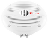 Boss Audio - MR50W 5.25" Round Marine Speakers - Pair - White - MR50W