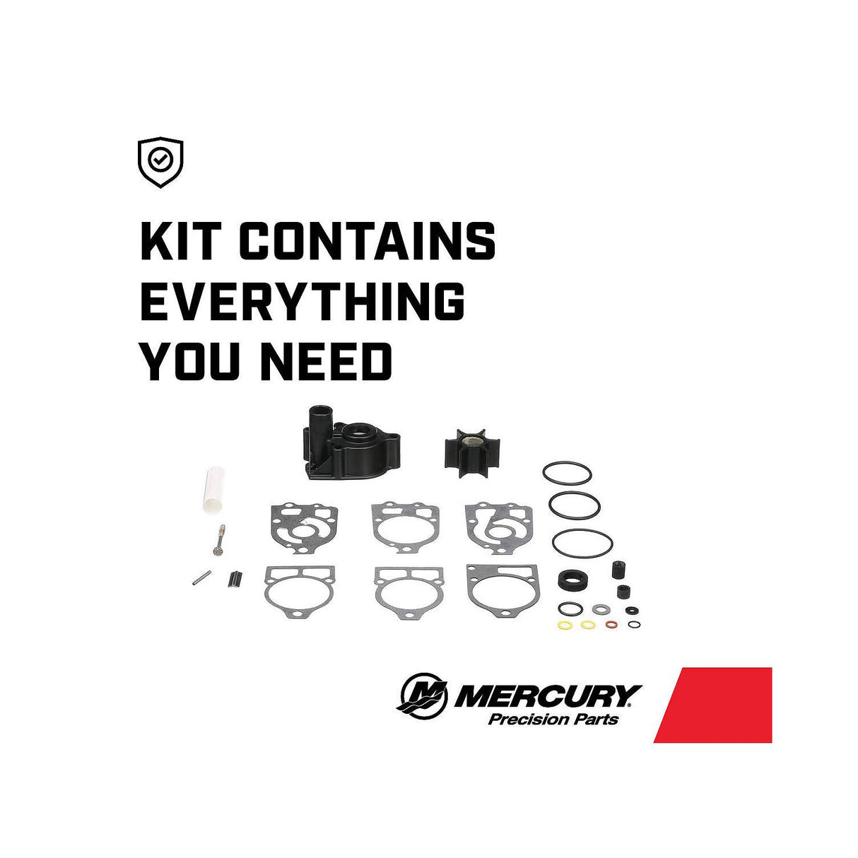 Mercury Mercruiser - Water Pump Upper Repair Kit - Fits Mercury/Mercruiser 65 HP through V-6 Outboards & Mercruiser I/R/MR/Alpha Drives - 46-96148T8