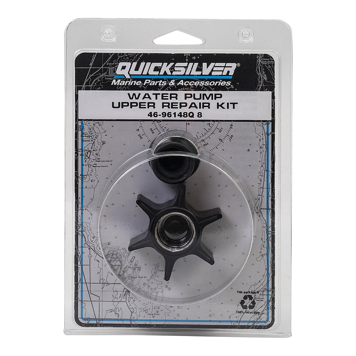Mercury Quicksilver - Water Pump Upper Repair Kit - Fits Mercury/Mariner 65 HP through V-6 Outboards & Mercruiser I/R/MR/Alpha Drives - 46-96148Q8
