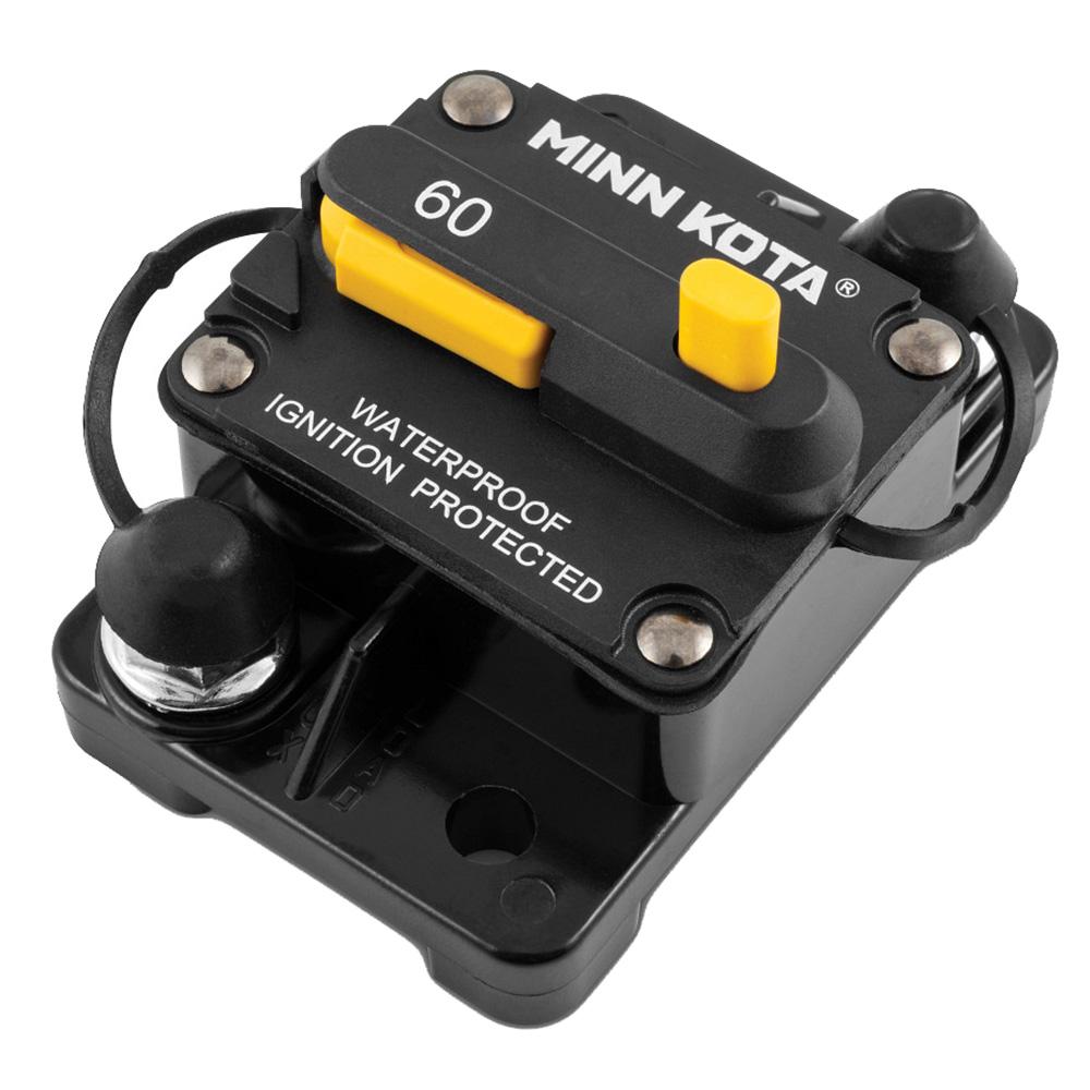 Minn Kota | Waterproof Marine Circuit Breaker | 60 Amp Rating | Manual Reset | MKR-27 | 1865115