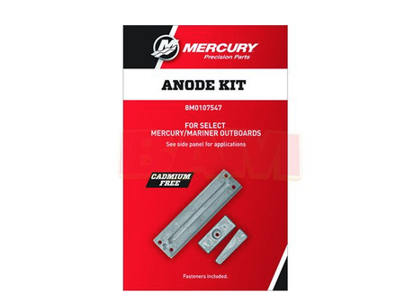 Mercury 97-8M107547 Outboard Aluminum Anode Kit - Fits 40 - 50 - 60 - 75 - 90 - 115 HP EFI Four Stroke