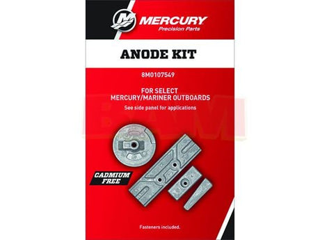 Mercury 97-8M0107549 Outboard Anode Kit - Fits 75â€‘115 HP EFI Four Stroke - 150 HP EFI Four Stroke, part of the PartsVu mercury outboard anodes & anode kit collection