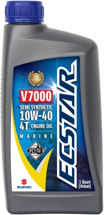 Suzuki - Ecstar V7000 Semi Synthetic 10W40 Marine Engine Oil - Quart - 990C0-01E30-QUA
