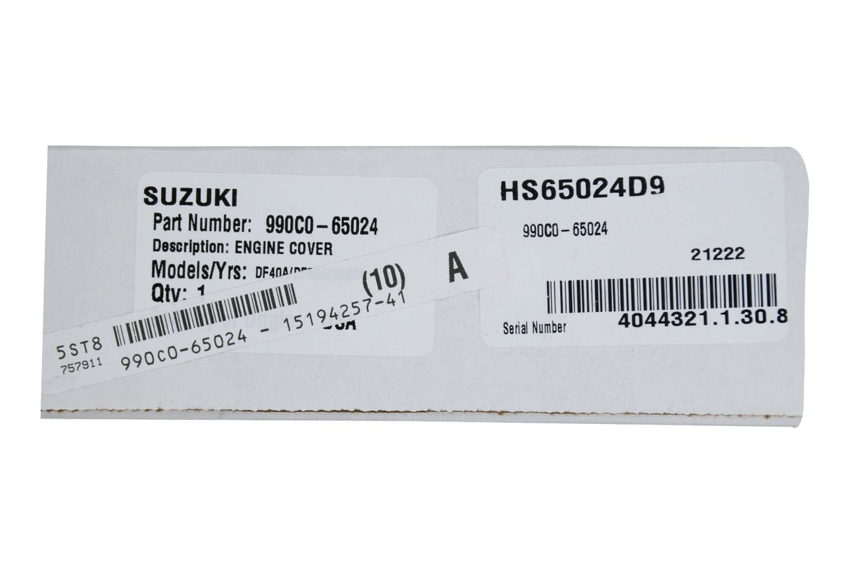 Suzuki - Outboard Cover - 990C0-65024 - DF40A DF50A DF60A (2011 - Current) - Supersedes 990C0-65015