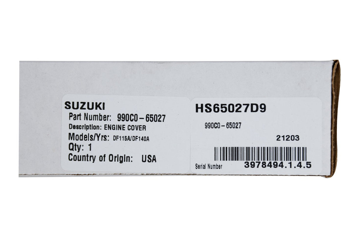 Suzuki - Outboard Cover - 990C0-65027 - DF115A DF140A (2012 - Current) - Supersedes 990C0-65010