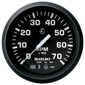 Suzuki - Tachometer w/Monitor - 7,000 RPM - Black - 990C0-80001