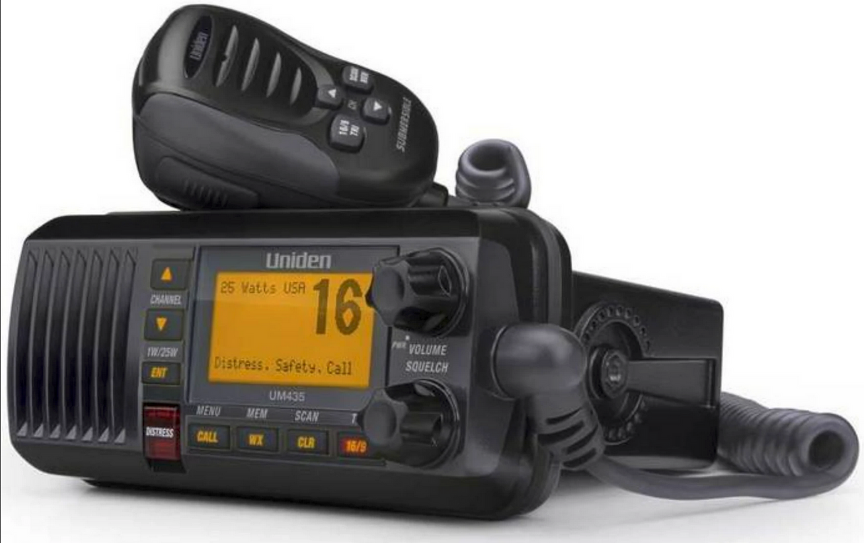 Uniden - UM435 Fixed Mount VHF Radio - Black - UM435BK