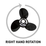 Mercury - Black Diamond Quicksilver Propeller - 3-Blade - 40 to 60 HP - 10.5 Dia. - 13 Pitch - QA2076X