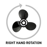 Mercury - Black Diamond Quicksilver Propeller - 3-Blade - 85 to 140 HP Evinrude - Johnson V-4 - 13.8 Dia. - 15 Pitch - QA2208X