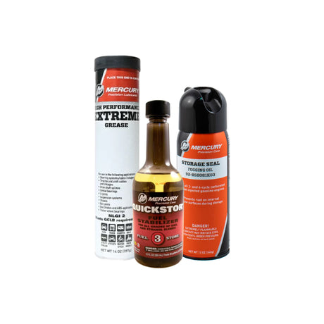 Mercury Outboard Winterizing Kit – 12 oz Stabilizer, Fogging Oil & Mercury Extreme Grease 14 oz