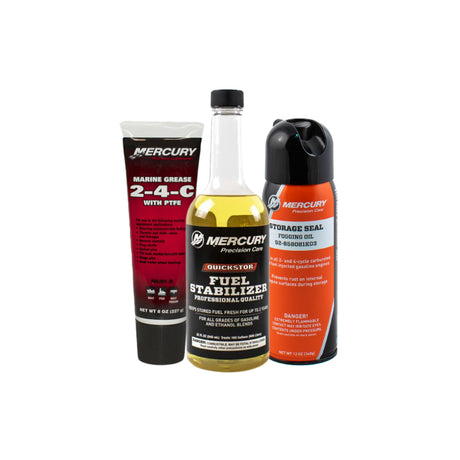 Mercury Outboard Winterizing Kit – 32 oz Stabilizer, Fogging Oil & 2-4-C Grease