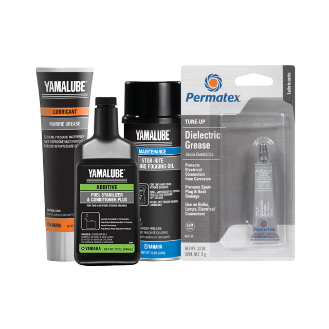 Yamaha Premium Winterizing Kit – 32 oz Stabilizer, Stor-Rite Fogging Oil, Marine Grease & Dielectric Grease