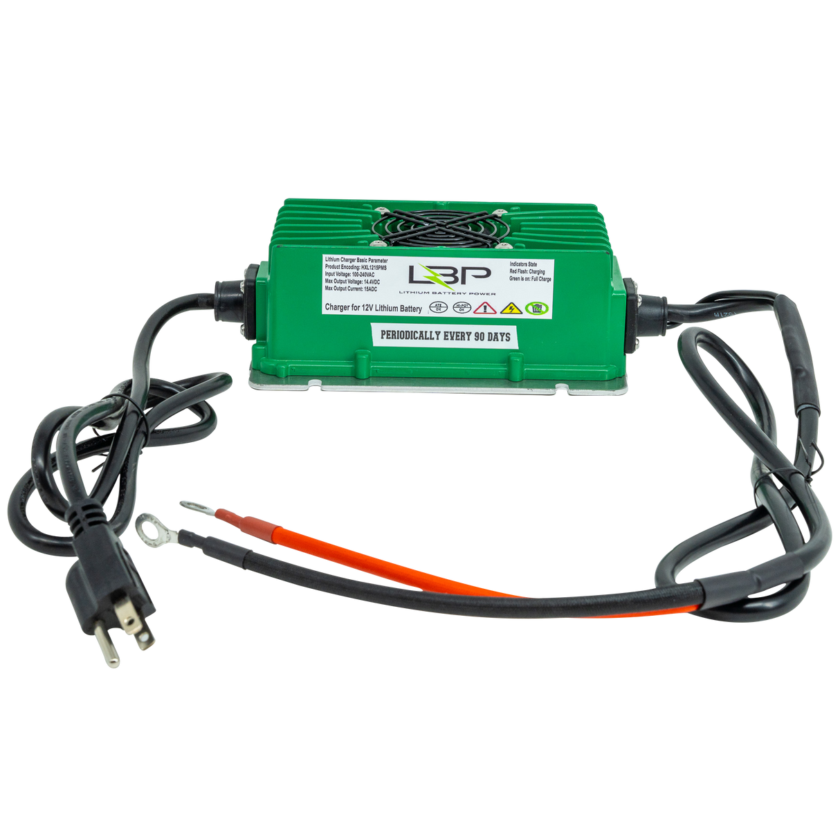 Lithium Battery Power - 12v 15Ah IP65 Lithium Charger With Trickle Charge Feature