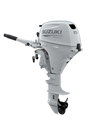 Suzuki Portable DF15ASW Outboard - 15" Shaft | Tiller Handle | Manual Start | Manual Tilt | 15 HP | 97 Lbs | Cool White