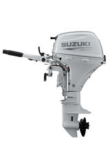 Suzuki Portable DF20ASW4 Outboard - 15" Shaft | Tiller Handle | Manual Start | Manual Tilt | 20 HP | 97 Lbs | Cool White