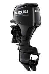 Suzuki Mid-Size DF60ATHL Outboard - 20" Shaft | Tiller Handle | Electric Start | Power Trim & Tilt | 60 HP | Nebular Black