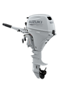 Suzuki Portable DF9.9BTHLW Outboard - 20" Shaft | Tiller Handle | Electric Start | Power Tilt | 9.9 HP | 122 Lbs | Cool White