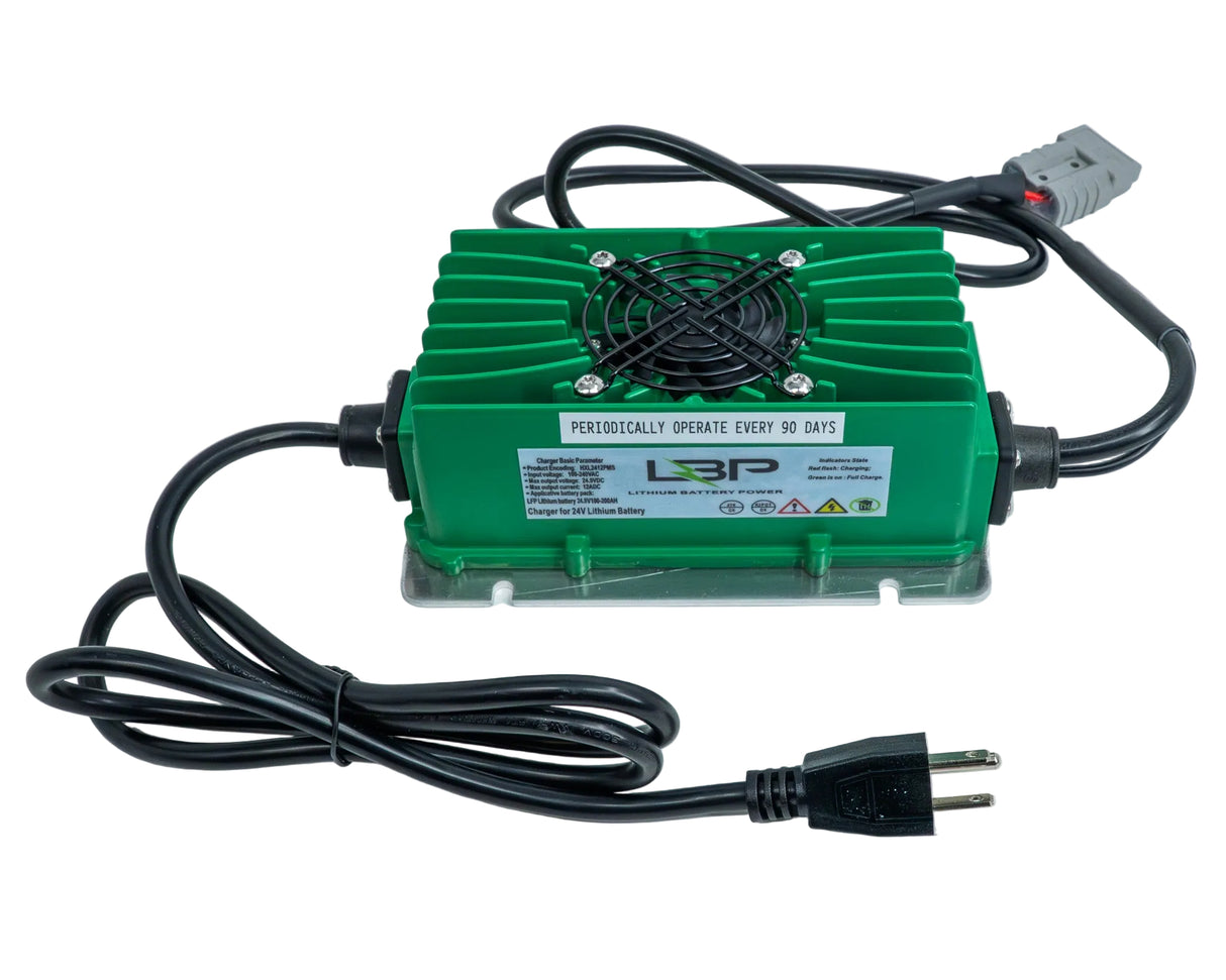 Lithium Battery Power - 24v 12Ah IP65 Lithium Charger With Trickle Charge Feature