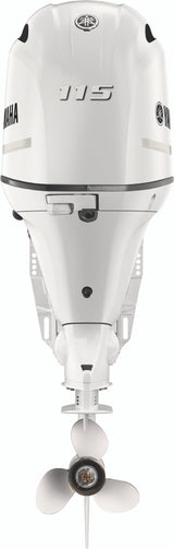 Yamaha F115LB2 Outboard - Pearl White | 20-Inch Shaft | Remote Control | Electric Start | Power Trim & Tilt