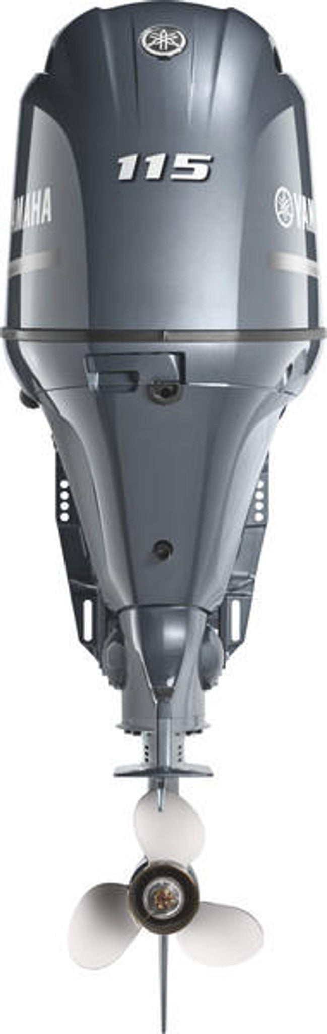 Yamaha F115LB Outboard - 20-Inch Shaft | 1.8-Liter In-Line 4 | Remote Mechanical Control | Electric Start | Power Trim and Tilt | Gray