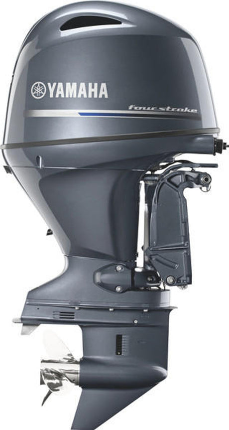 Yamaha F115LB Outboard - 20-Inch Shaft | 1.8-Liter In-Line 4 | Remote Mechanical Control | Electric Start | Power Trim and Tilt | Gray