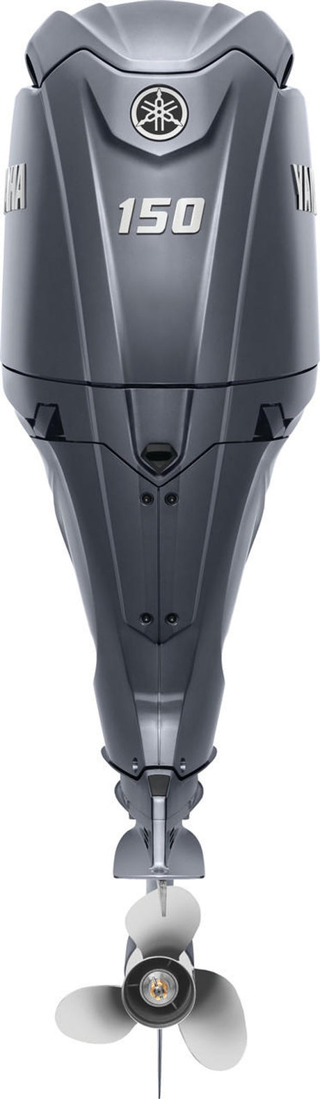 Yamaha F150XD Outboard - Gray | 25-Inch Shaft | Mechanical Control | Electric Start | Power Trim & Tilt