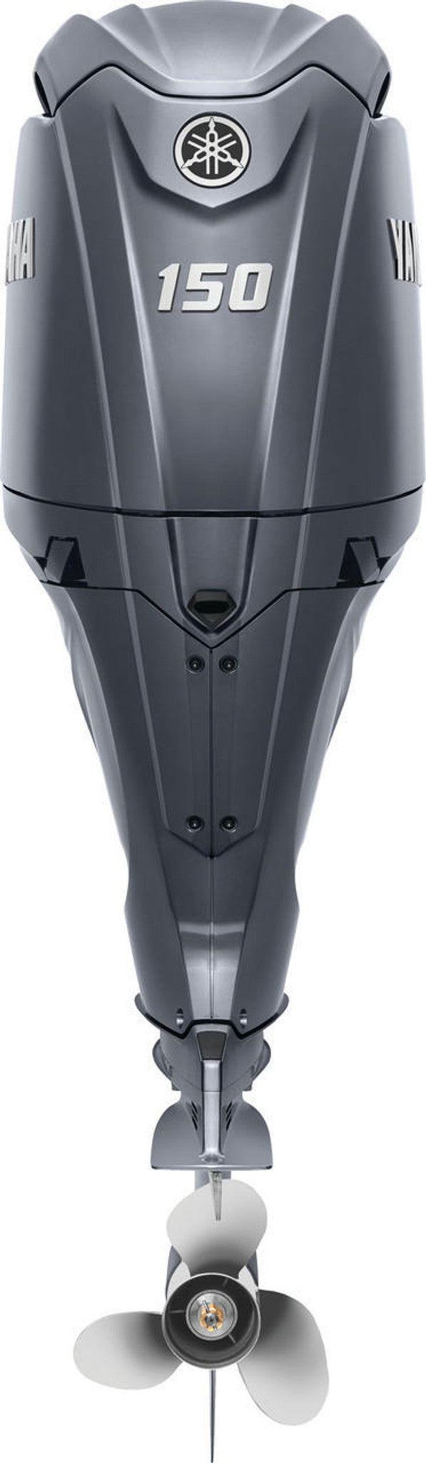 Yamaha F150XD Outboard - Gray | 25-Inch Shaft | Mechanical Control | Electric Start | Power Trim & Tilt
