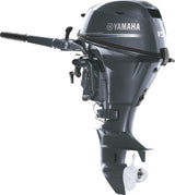 Yamaha F15LEHA Outboard - 20-Inch Shaft | 2-Cylinder | Tiller Handle | Electric Start | Manual Tilt | Gray