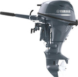 Yamaha F15LEHA Outboard - 20-Inch Shaft | 2-Cylinder | Tiller Handle | Electric Start | Manual Tilt | Gray
