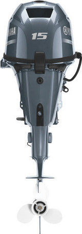 Yamaha F15LPHA Outboard -20-Inch Shaft | Remote Control | Electric Start | Power Tilt | Gray