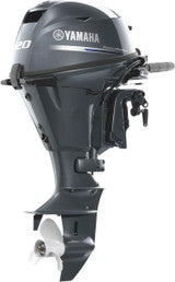 Yamaha F20LMHB Outboard - Gray | 20-Inch Shaft | Tiller Handle | Manual Start | Manual Tilt