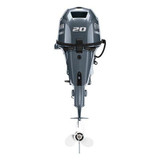 Yamaha F20LWPB Outboard - Gray | 20-Inch Shaft | Remote Control | Electric Start | Power Trim & Tilt