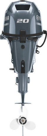 Yamaha F20SWPB Outboard - 25-Inch Shaft | Remote Control | Electric Start | Power Trim & Tilt | DEC | Counter Rotation | Pearl White