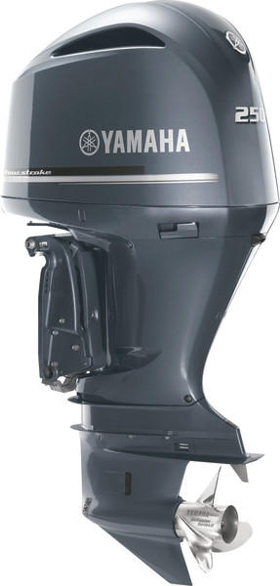 Yamaha F250XSB Outboard - 25-Inch Shaft | DEC (Digital Electronic Control) | Electric Start | Power Trim & Tilt | Gray