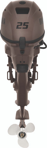 Yamaha F25LWHC3 Outboard - 20-Inch Shaft | Tiller Handle | Manual & Electric Start | Power Trim & Tilt | DEC | Matte Brown