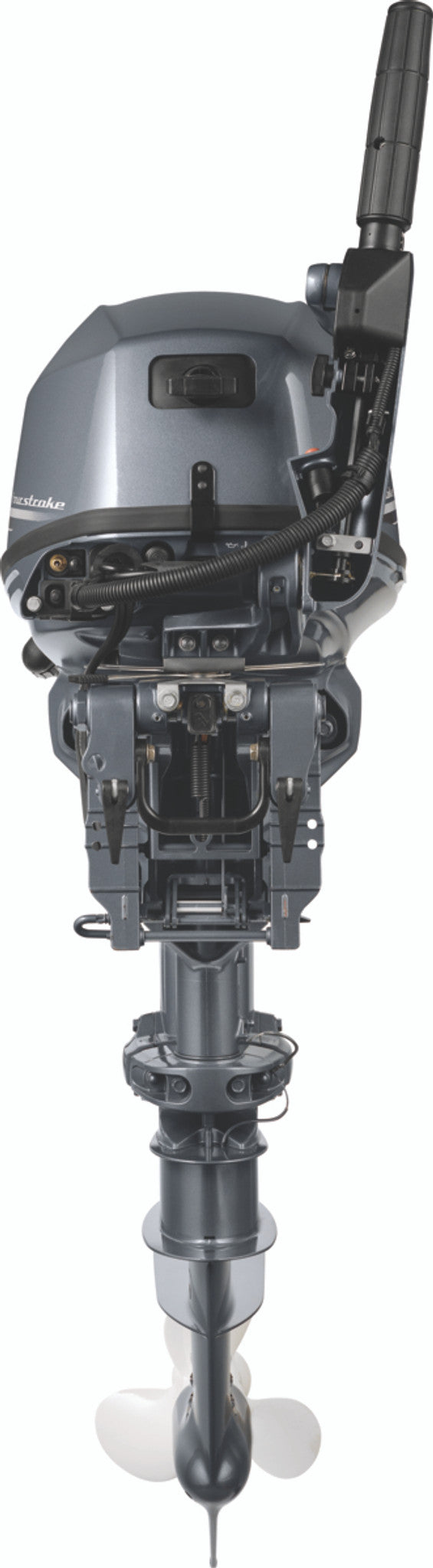 Yamaha F25SWTHC Outboard - 15-Inch Shaft | 2-Cylinder | Tiller Handle | Electric & Manual Start | Power Trim and Tilt | Gray